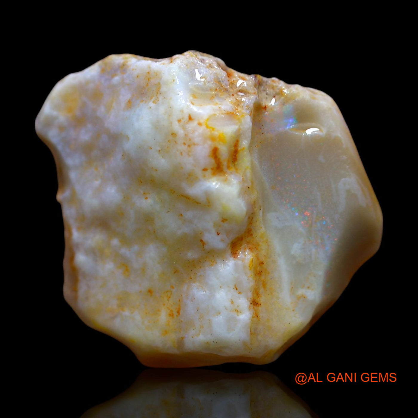 21.00 Cts Natural Australian Fire Opal Loose Gemstone Fancy Rough 25x22x9 mm RD-648