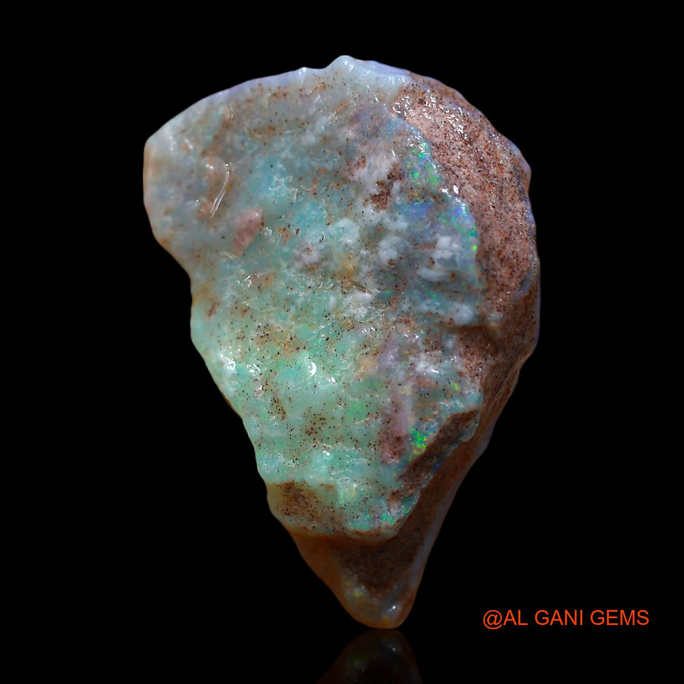 Natural Fire Opal Gemstone 14.00 Cts Loose Fancy Rough From Australia 27x18x6 mm RD-652