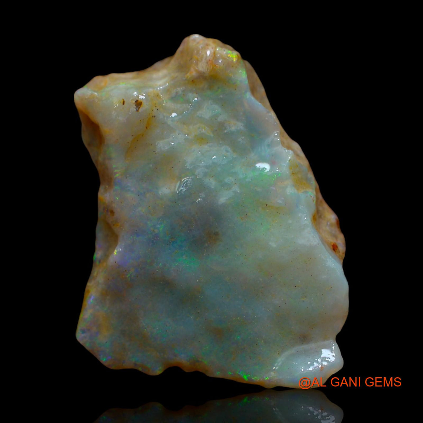 Natural Fire Opal Gemstone 12.00 Cts Loose Fancy Rough From Australia 26x20x5 mm RD-653