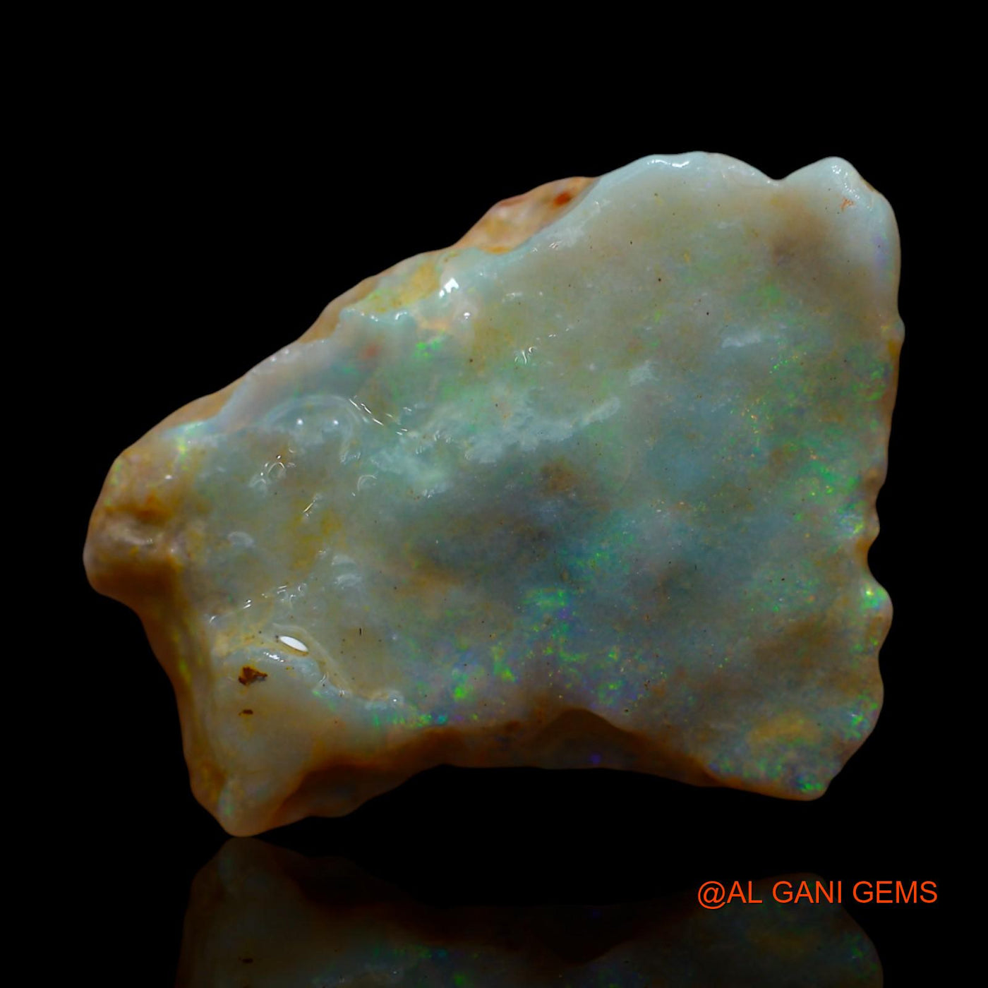Natural Fire Opal Gemstone 12.00 Cts Loose Fancy Rough From Australia 26x20x5 mm RD-653