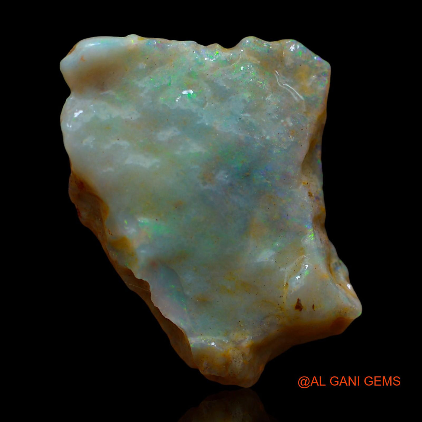 Natural Fire Opal Gemstone 12.00 Cts Loose Fancy Rough From Australia 26x20x5 mm RD-653