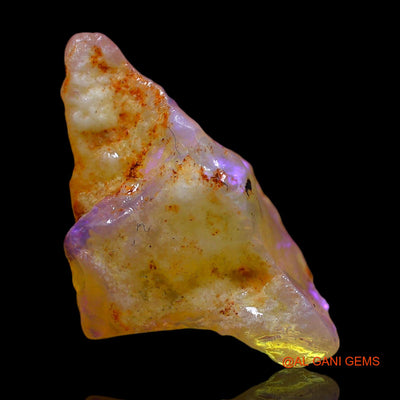 Natural Untreated Fire Opal Loose Gemstone Fancy Rough From Australia 12.00 Cts 25x14x9 mm RD-664