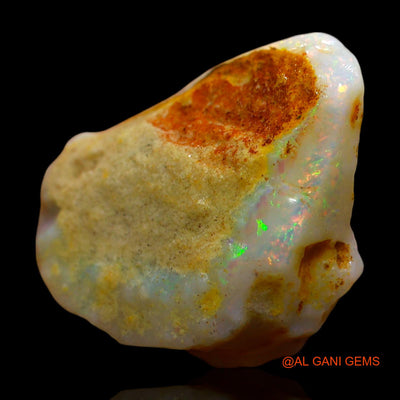 Natural Fire Opal Gemstone 20.00 Cts Loose Fancy Rough From Australia 23x17x11 mm RD-667