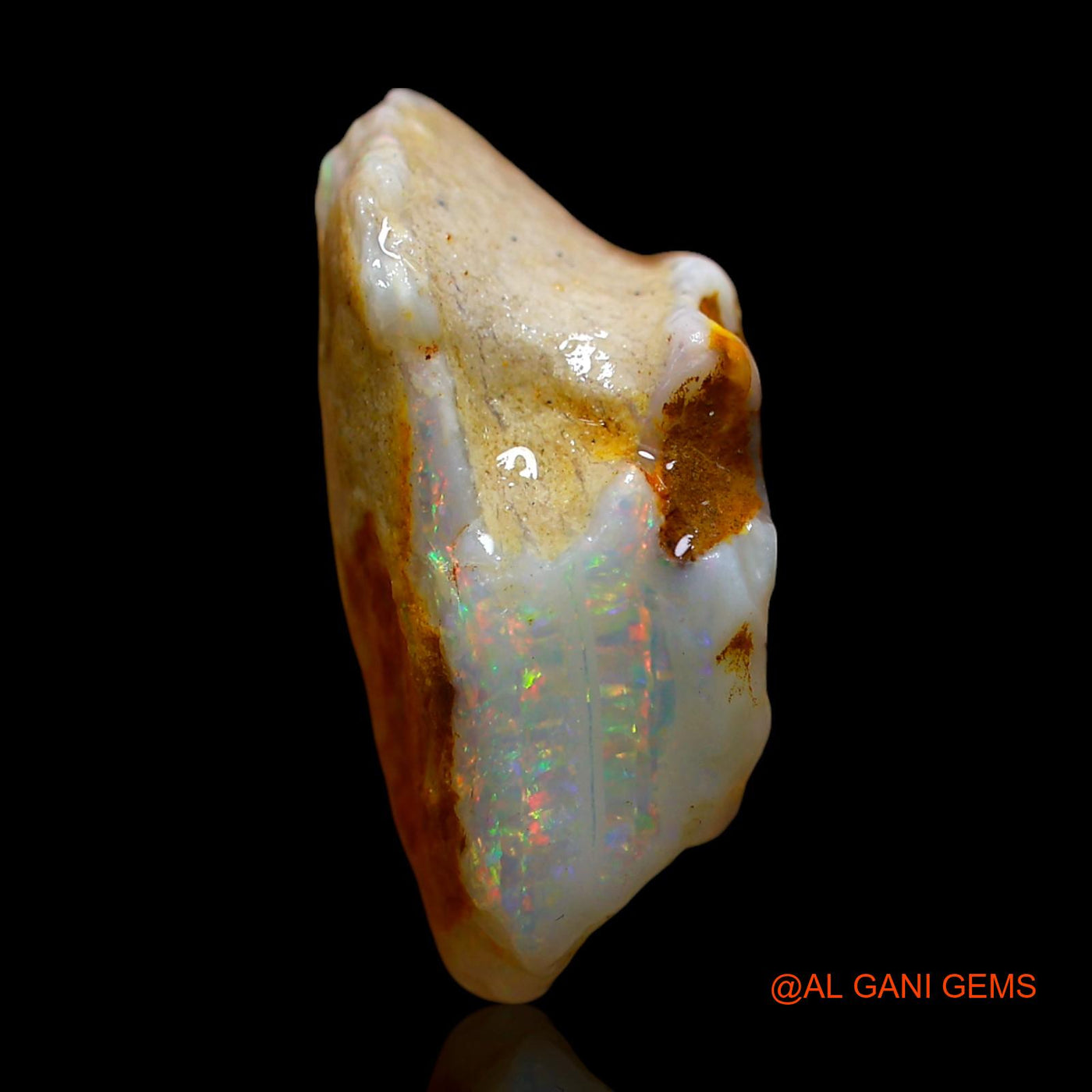 Natural Fire Opal Gemstone 20.00 Cts Loose Fancy Rough From Australia 23x17x11 mm RD-667