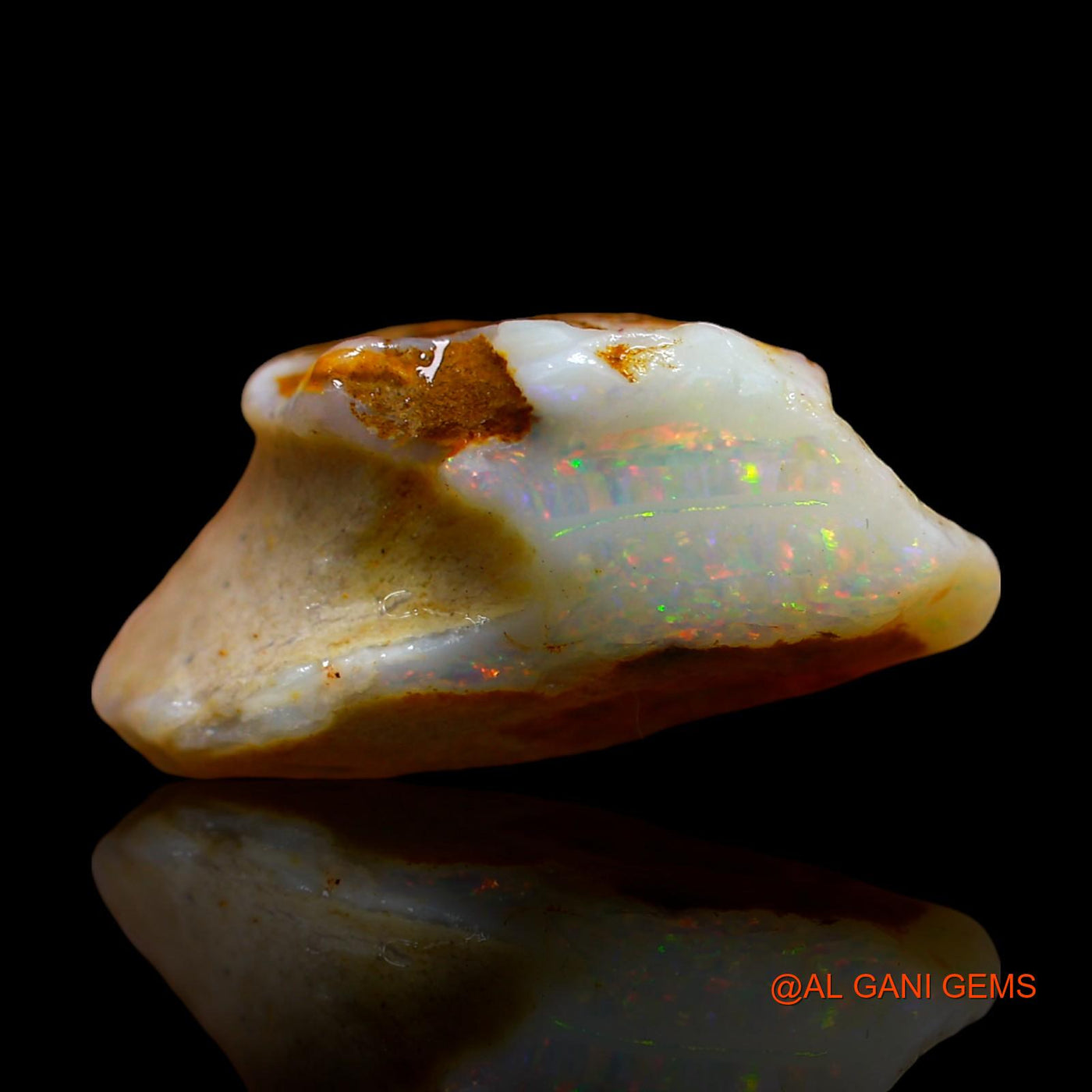 Natural Fire Opal Gemstone 20.00 Cts Loose Fancy Rough From Australia 23x17x11 mm RD-667