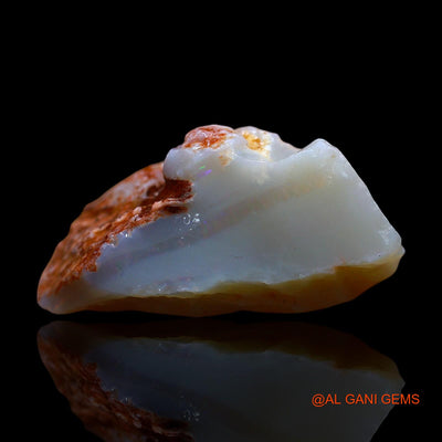 Natural Fire Opal Gemstone 21.00 Cts Loose Fancy Rough From Australia 26x15x11 mm RD-681