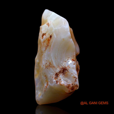 Natural Fire Opal Gemstone 21.00 Cts Loose Fancy Rough From Australia 26x15x11 mm RD-681