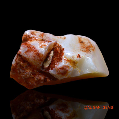 Natural Fire Opal Gemstone 21.00 Cts Loose Fancy Rough From Australia 26x15x11 mm RD-681