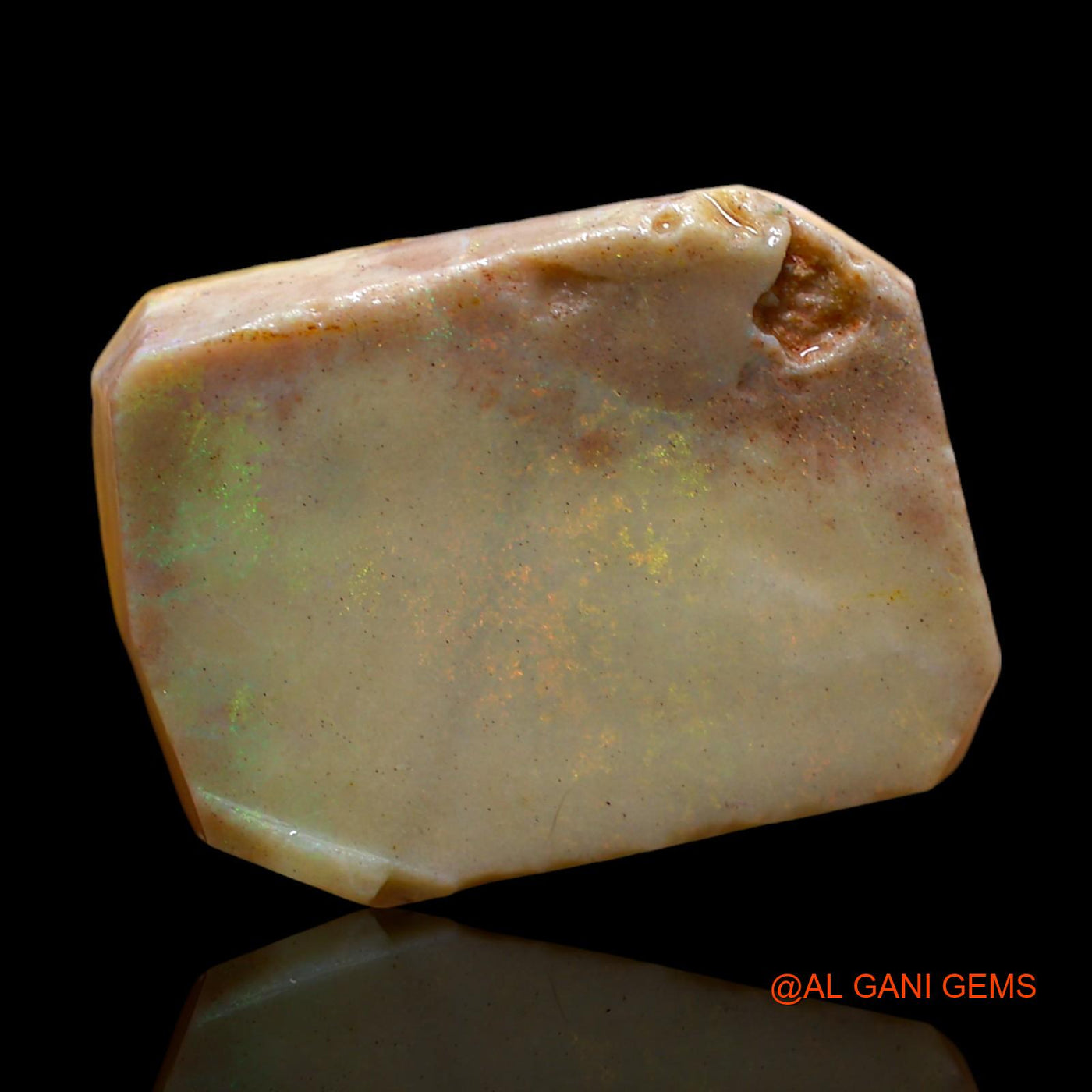 Natural Untreated Fire Opal Loose Gemstone Fancy Rough From Australia 21.00 Cts 22x16x6 mm RD-684
