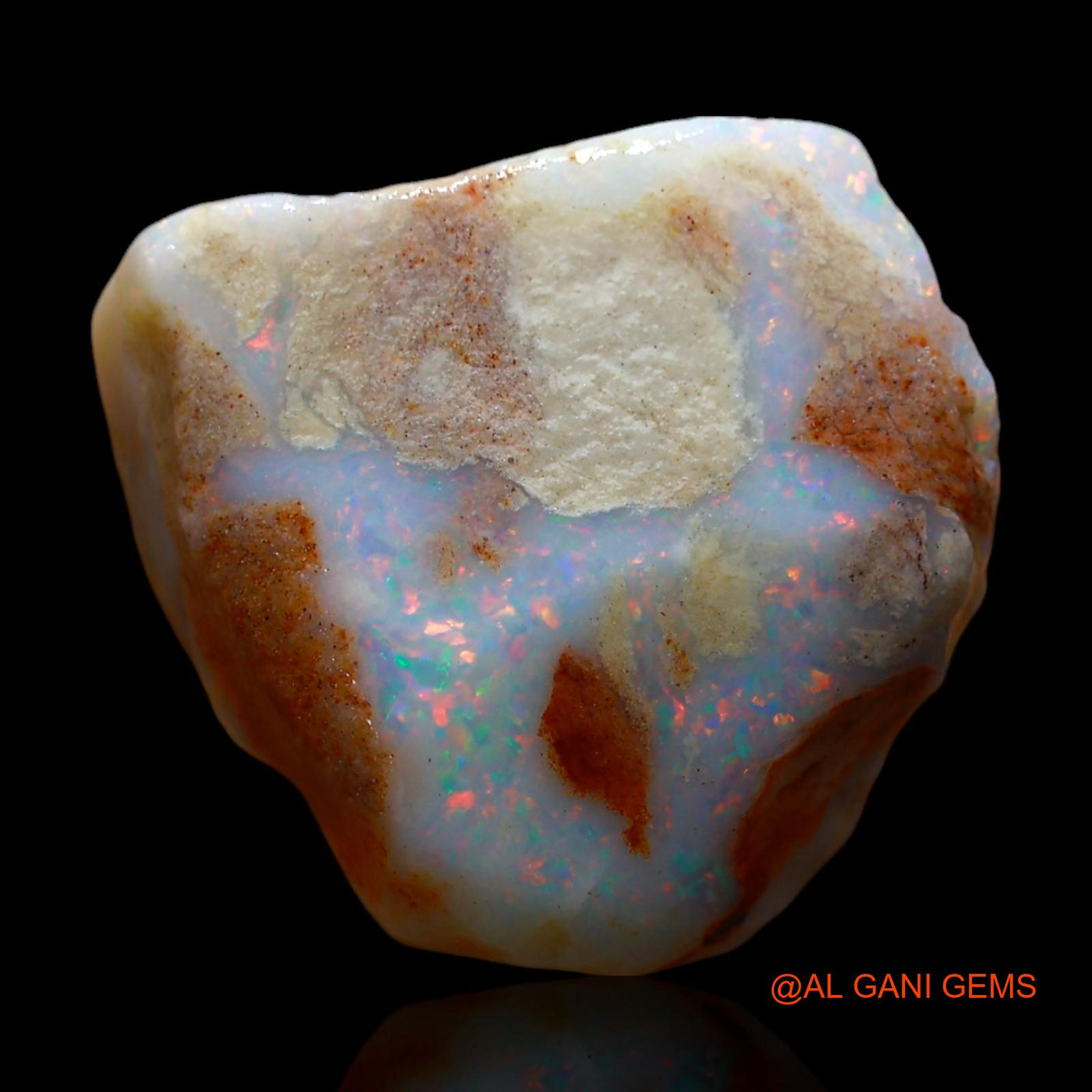 13.00 Cts Natural Australian Fire Opal Loose Gemstone Fancy Rough 19x19x6 mm RD-690