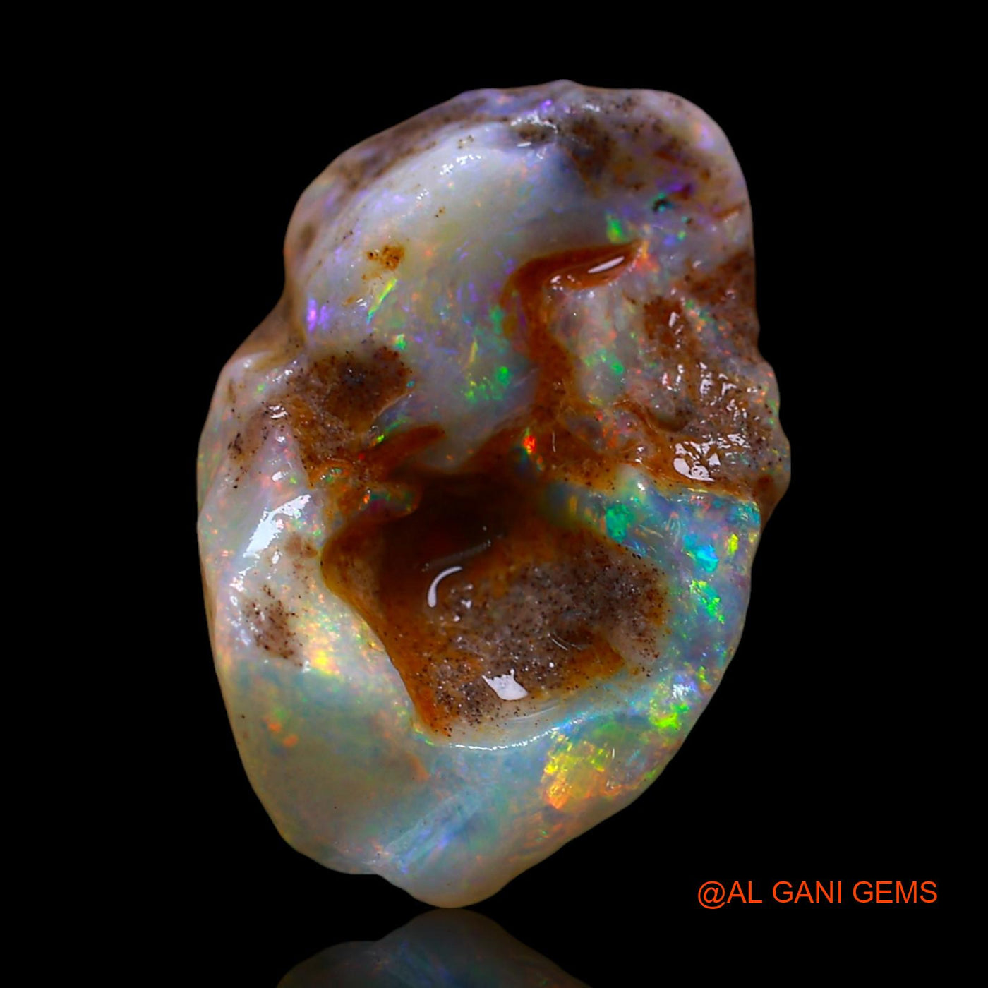 15.00 Cts Natural Australian Fire Opal Loose Gemstone Fancy Rough 21x12x11 mm RD-695