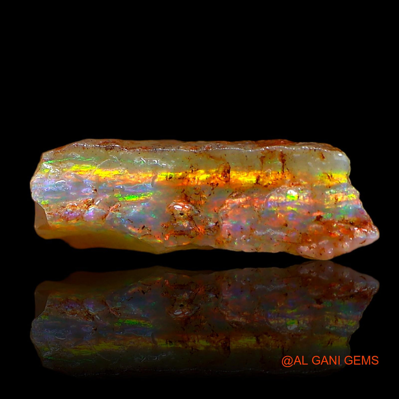 3.00 Cts Natural Australian Fire Opal Loose Gemstone Fancy Rough 13x11x4 mm RD-69