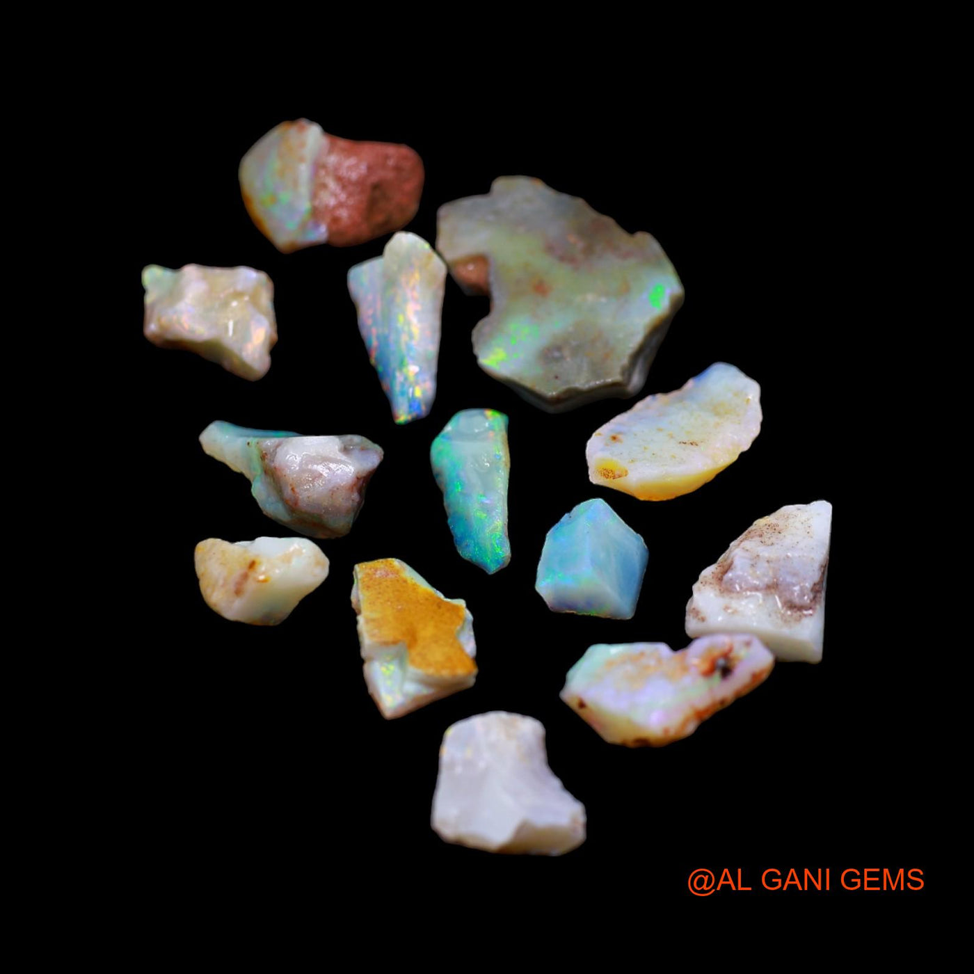 13 Pcs 31.00 Cts Natural Australian Fire Opal Loose Gemstone Fancy Rough Wholesale Lot 6X8 TO 15X21 MM RD-6