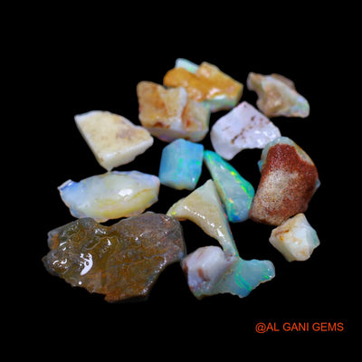 13 Pcs 31.00 Cts Natural Australian Fire Opal Loose Gemstone Fancy Rough Wholesale Lot 6X8 TO 15X21 MM RD-6