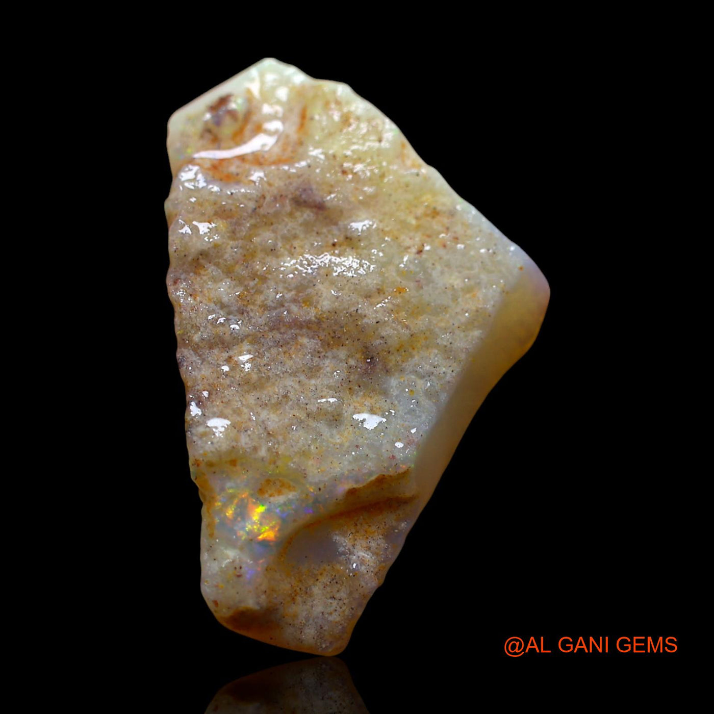 11.00 Cts Natural Australian Fire Opal Loose Gemstone Fancy Rough 26x16x5 mm RD-704