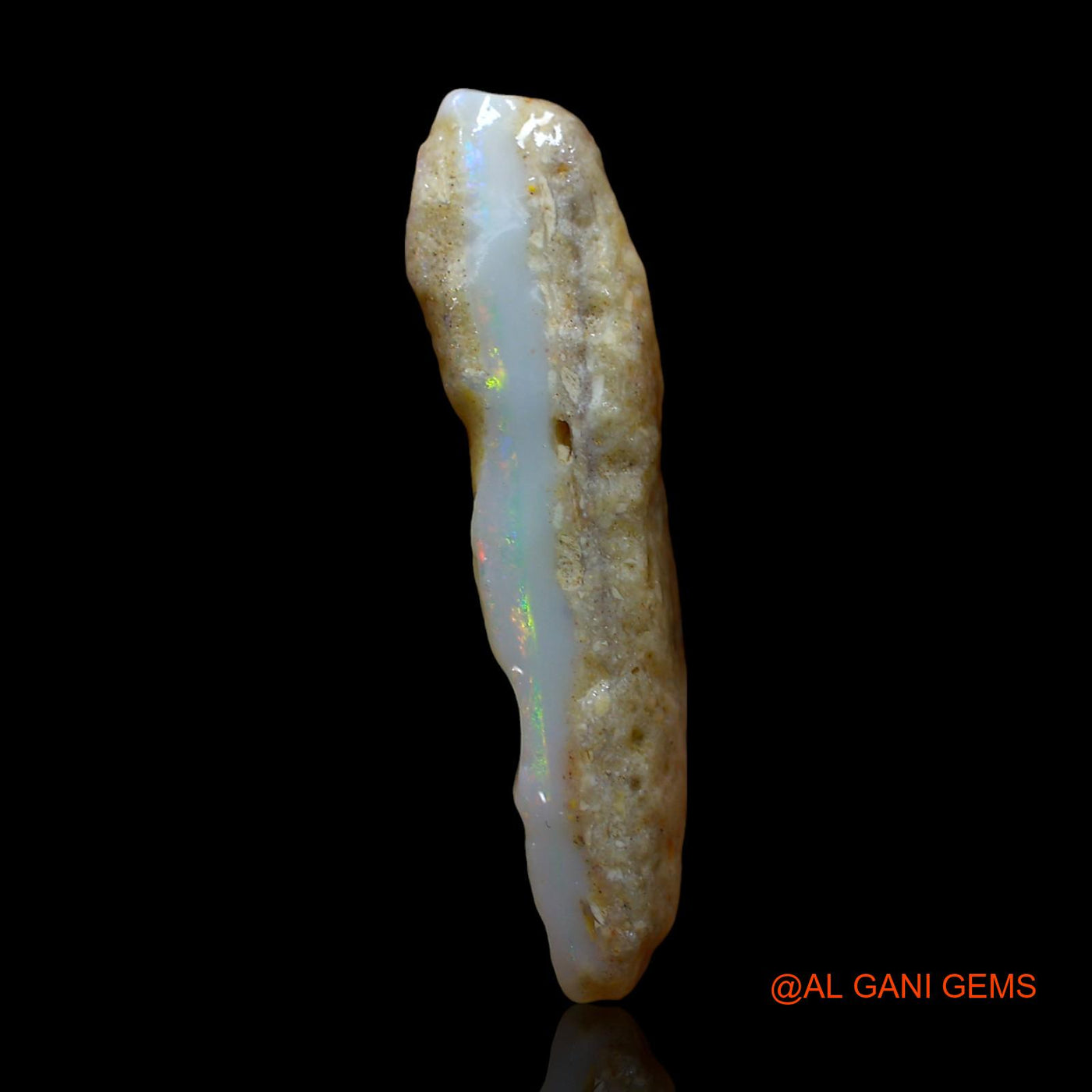 Natural Fire Opal Gemstone 9.00 Cts Loose Fancy Rough From Australia 31x10x7 mm RD-705