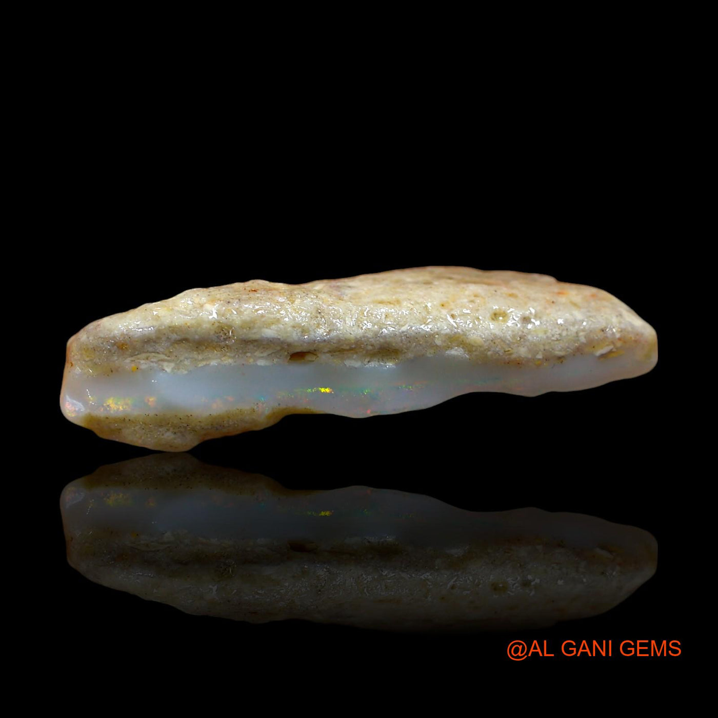 Natural Fire Opal Gemstone 9.00 Cts Loose Fancy Rough From Australia 31x10x7 mm RD-705
