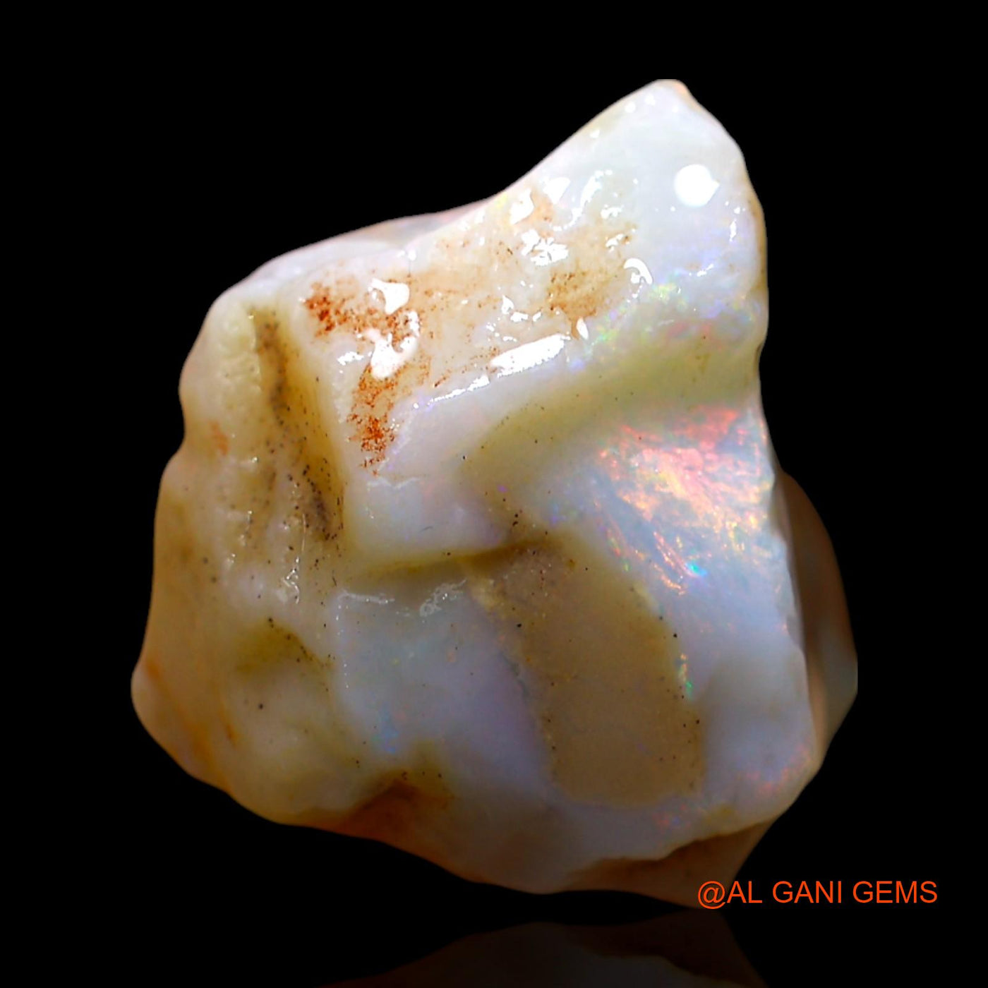 Natural Fire Opal Gemstone 19.00 Cts Loose Fancy Rough From Australia 21x18x13 mm RD-712