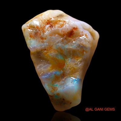 Natural Fire Opal Gemstone 19.00 Cts Loose Fancy Rough From Australia 21x18x13 mm RD-712