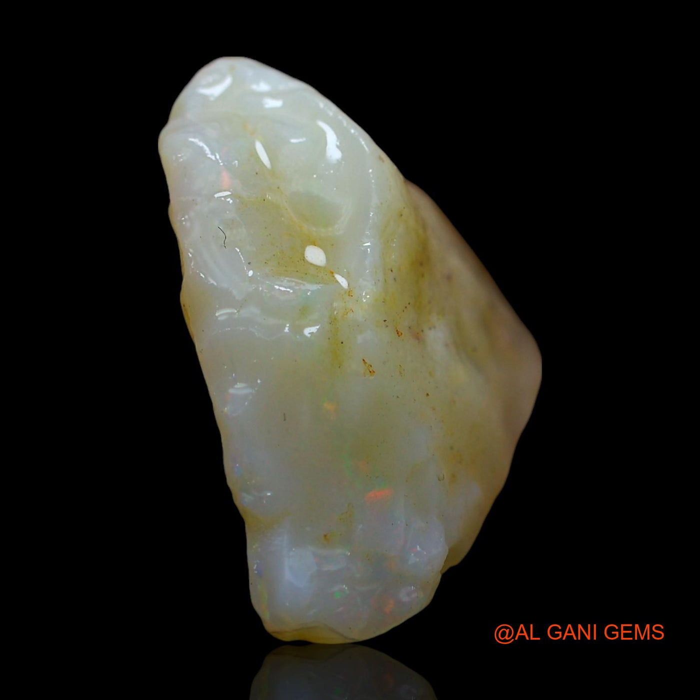 Natural Fire Opal Gemstone 13.00 Cts Loose Fancy Rough From Australia 21x16x8 mm RD-714