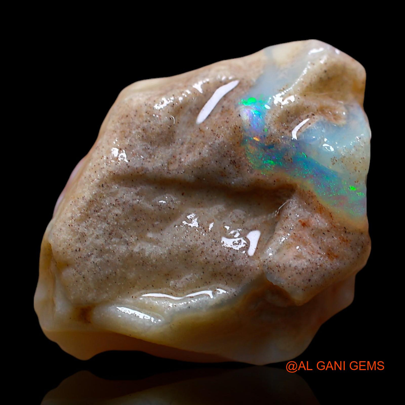 Natural Untreated Fire Opal Loose Gemstone Fancy Rough From Australia 18.00 Cts 23x17x10 mm RD-726