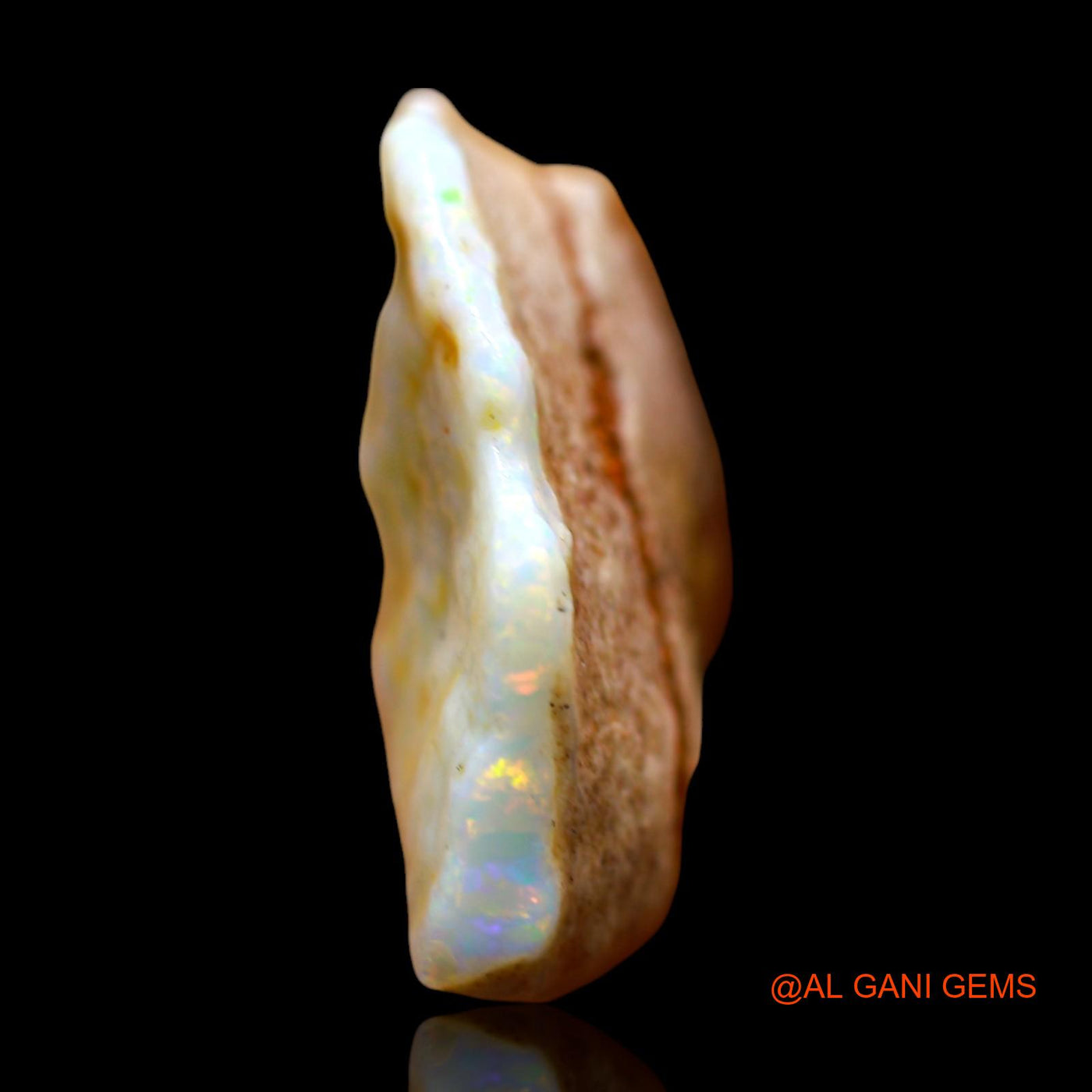 Natural Fire Opal Gemstone 12.00 Cts Loose Fancy Rough From Australia 24x18x7 mm RD-731