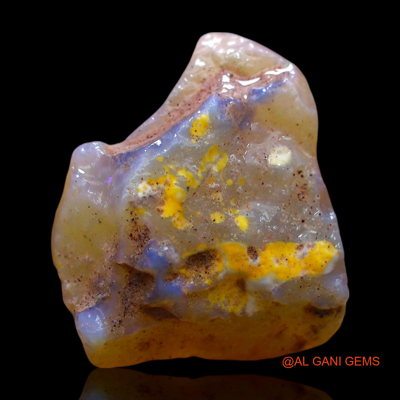 12.00 Cts Natural Australian Fire Opal Loose Gemstone Fancy Rough 21x18x6 mm RD-737