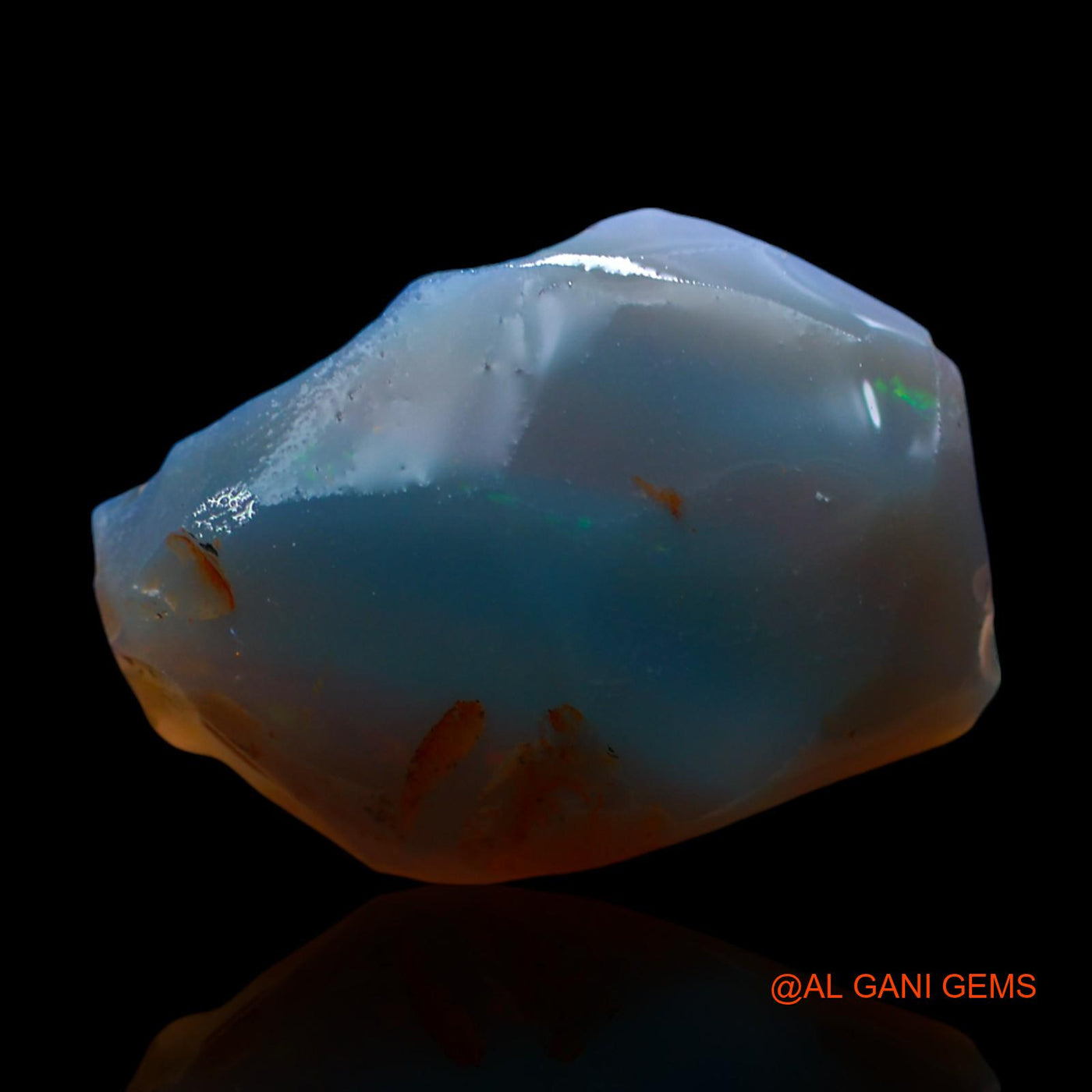 Natural Fire Opal Gemstone 14.00 Cts Loose Fancy Rough From Australia 22x15x5 mm RD-740