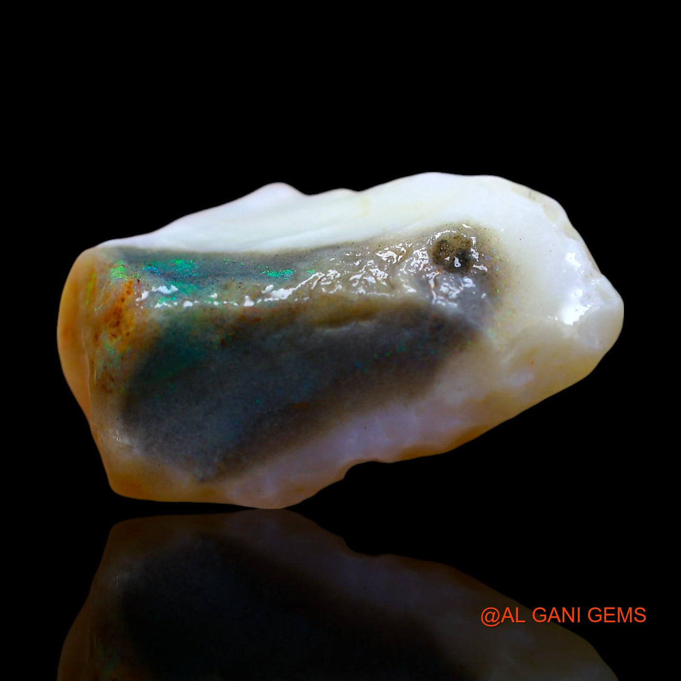 Natural Untreated Fire Opal Loose Gemstone Fancy Rough From Australia 10.00 Cts 18x16x7 mm RD-741
