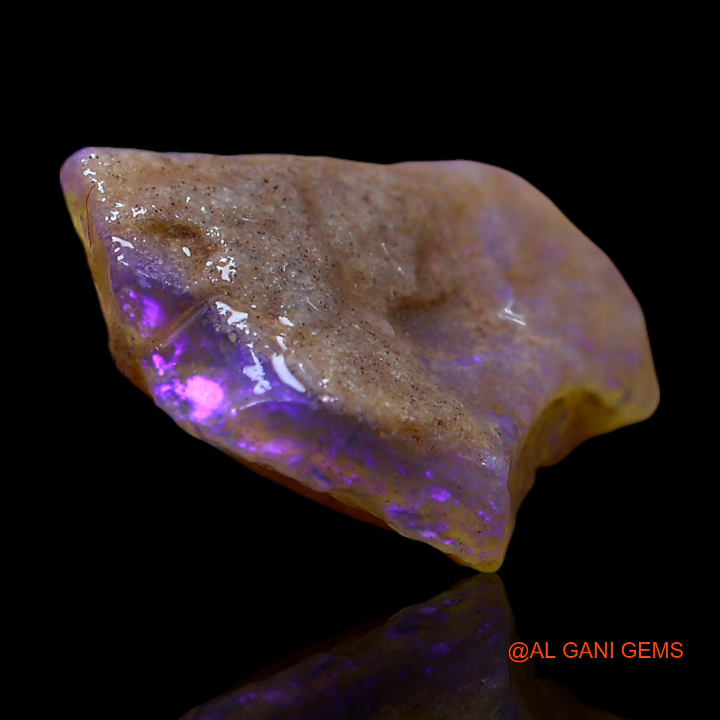 Natural Fire Opal Gemstone 11.00 Cts Loose Fancy Rough From Australia 21x16x8 mm RD-747