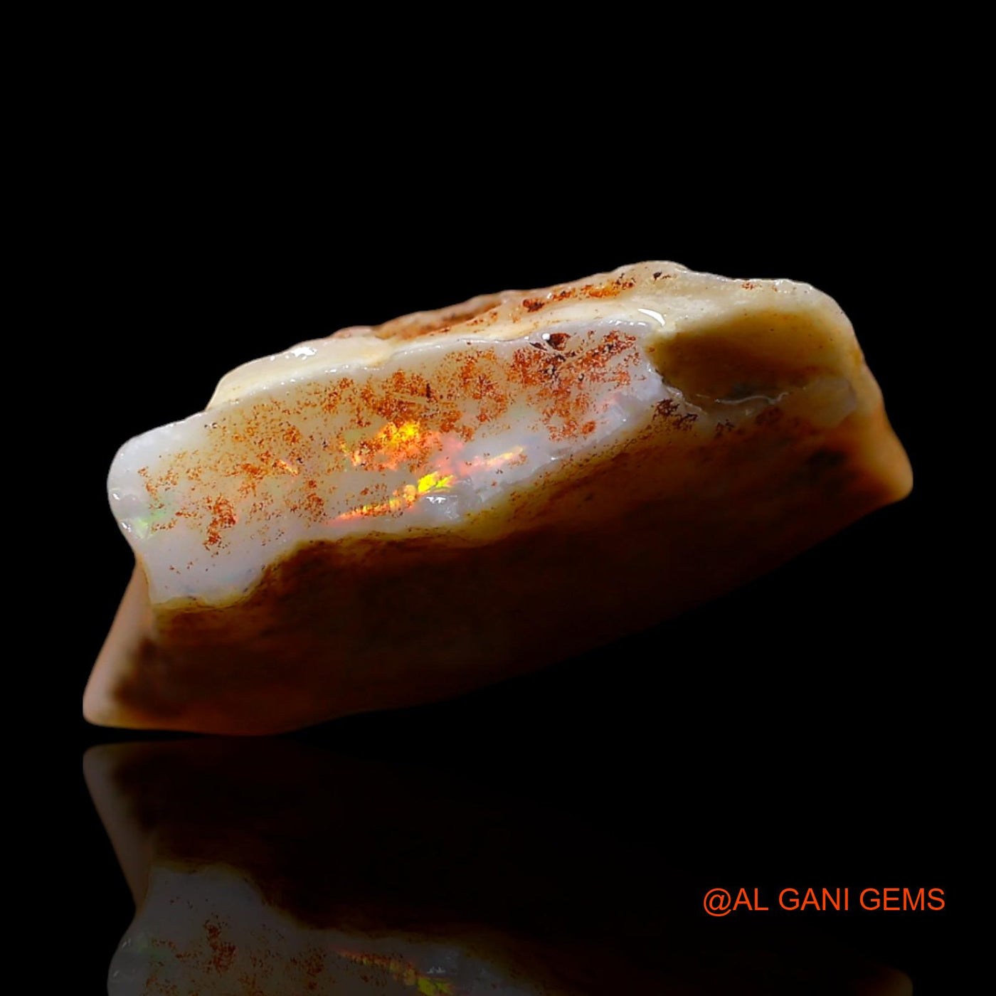 11.00 Cts Natural Australian Fire Opal Loose Gemstone Fancy Rough 19x18x7 mm RD-768