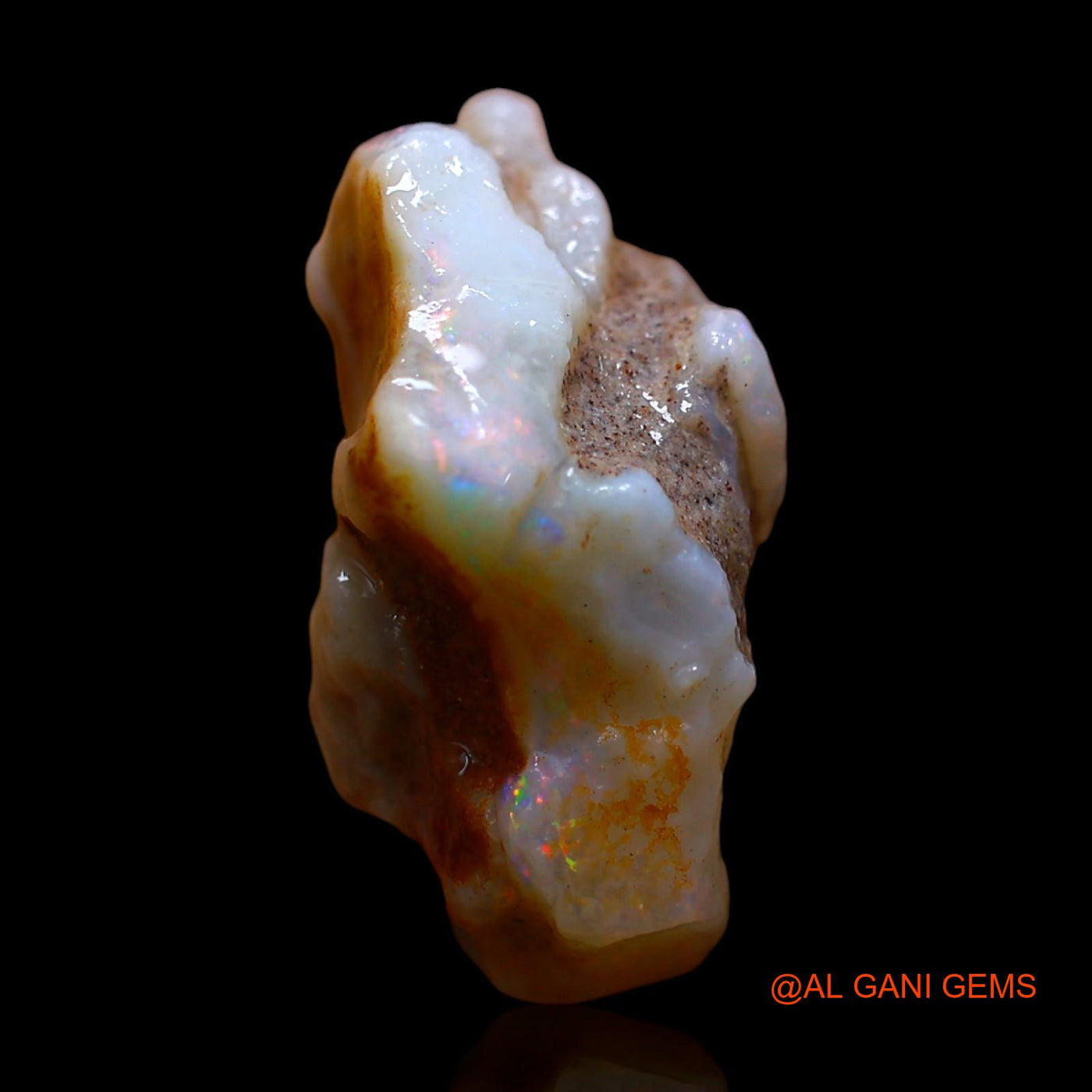 Natural Fire Opal Gemstone 11.00 Cts Loose Fancy Rough From Australia 20x14x10 mm RD-777