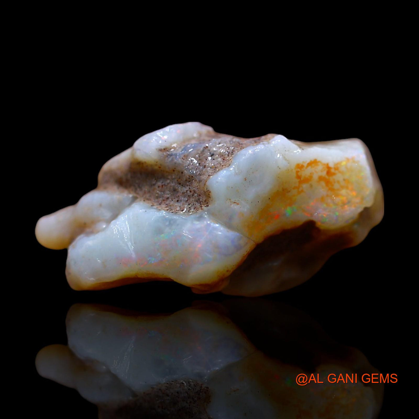 Natural Fire Opal Gemstone 11.00 Cts Loose Fancy Rough From Australia 20x14x10 mm RD-777