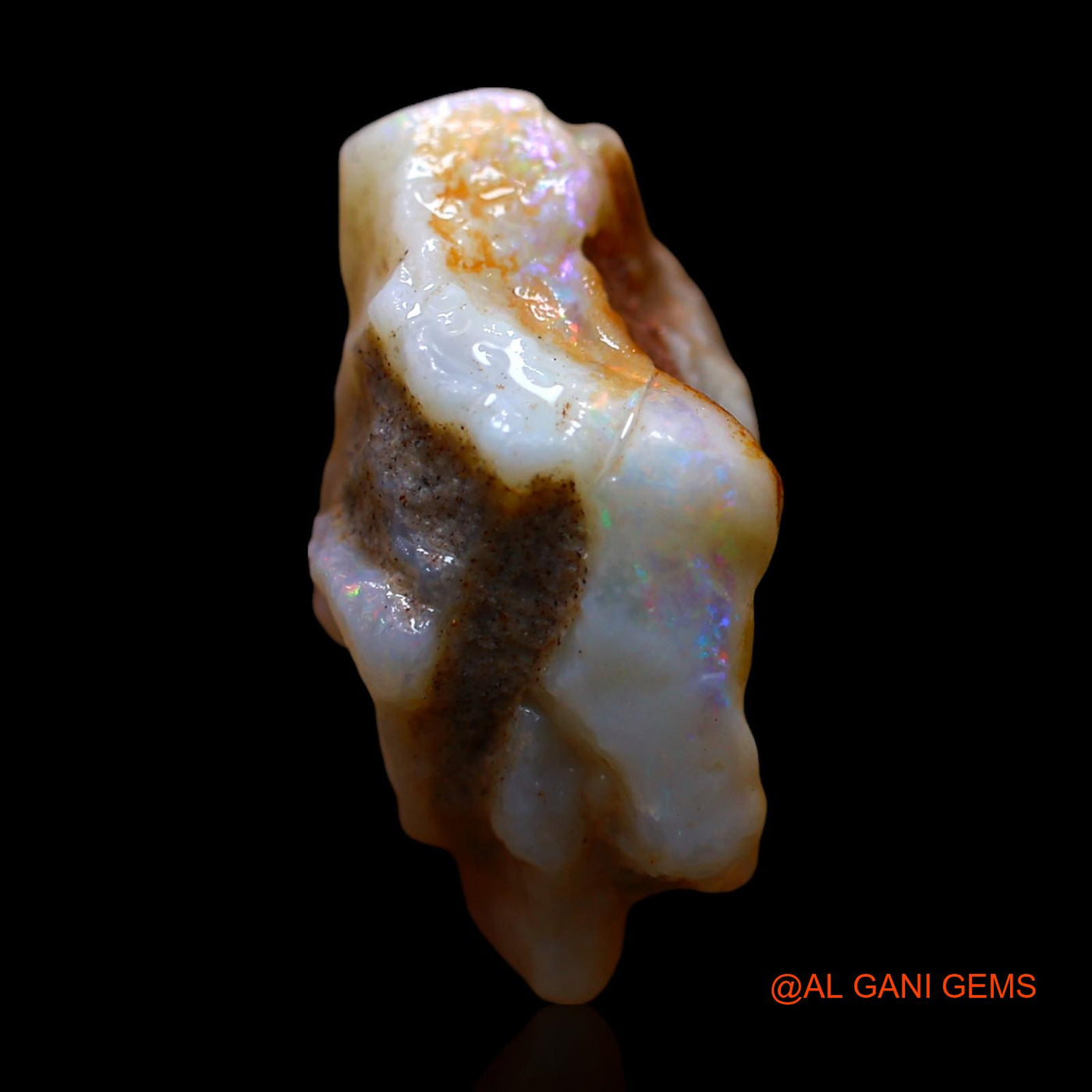 Natural Fire Opal Gemstone 11.00 Cts Loose Fancy Rough From Australia 20x14x10 mm RD-777