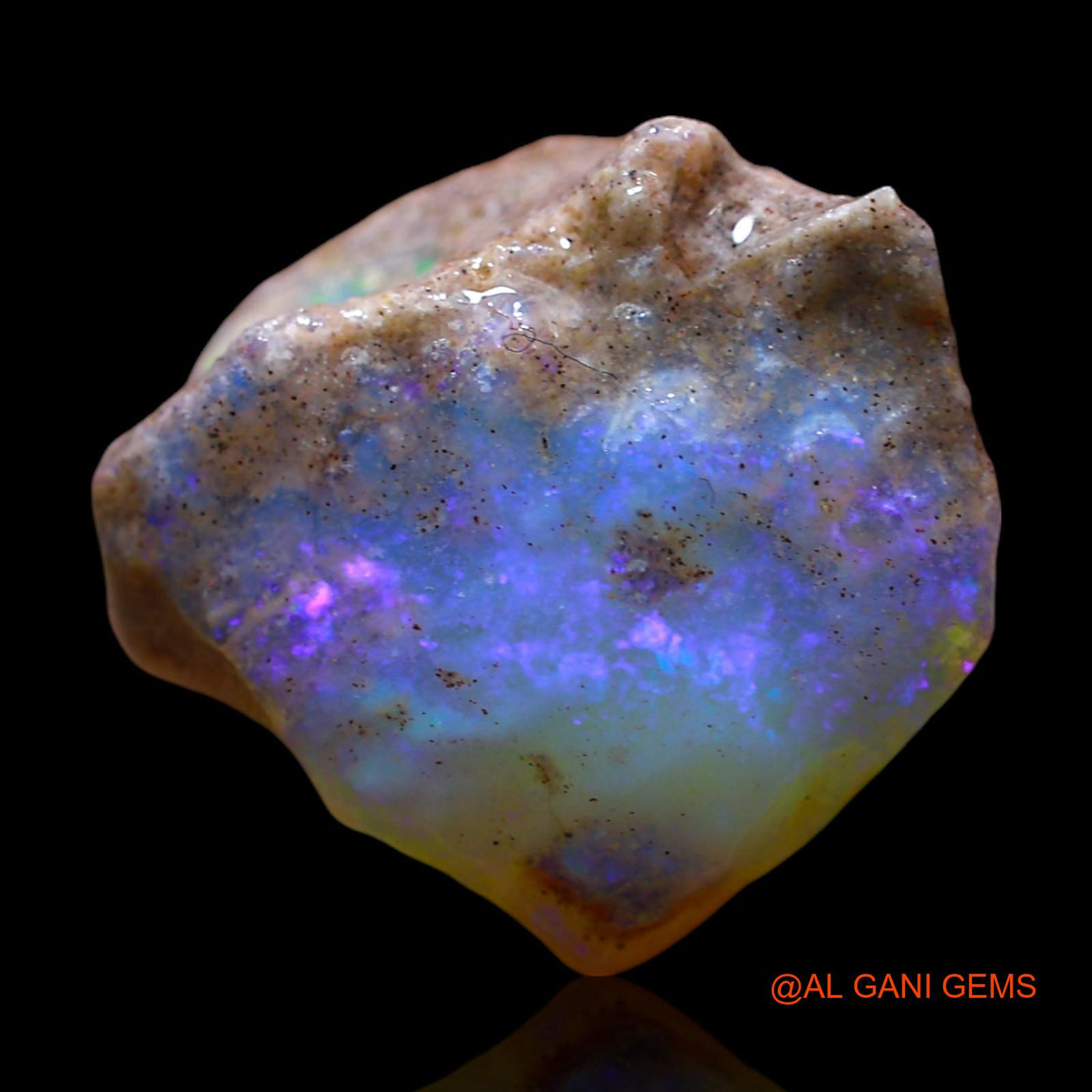 Natural Fire Opal Gemstone 8.00 Cts Loose Fancy Rough From Australia 18x15x6 mm RD-793