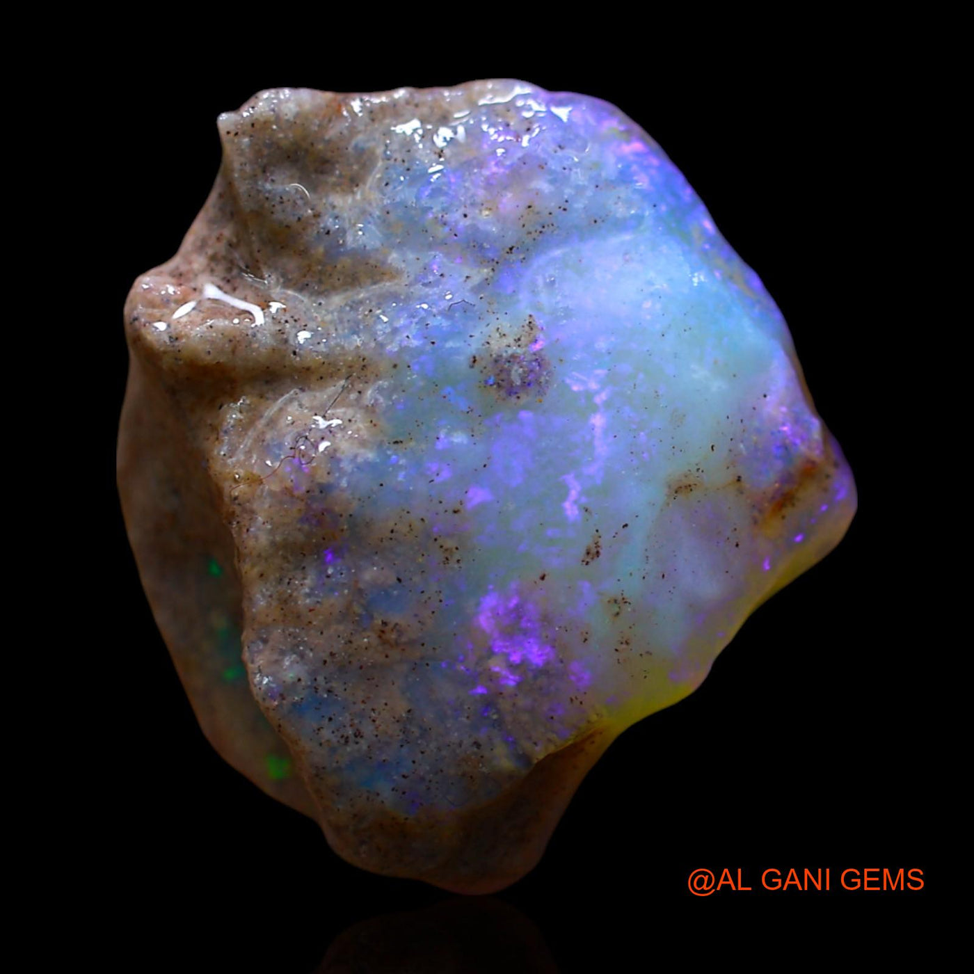 Natural Fire Opal Gemstone 8.00 Cts Loose Fancy Rough From Australia 18x15x6 mm RD-793