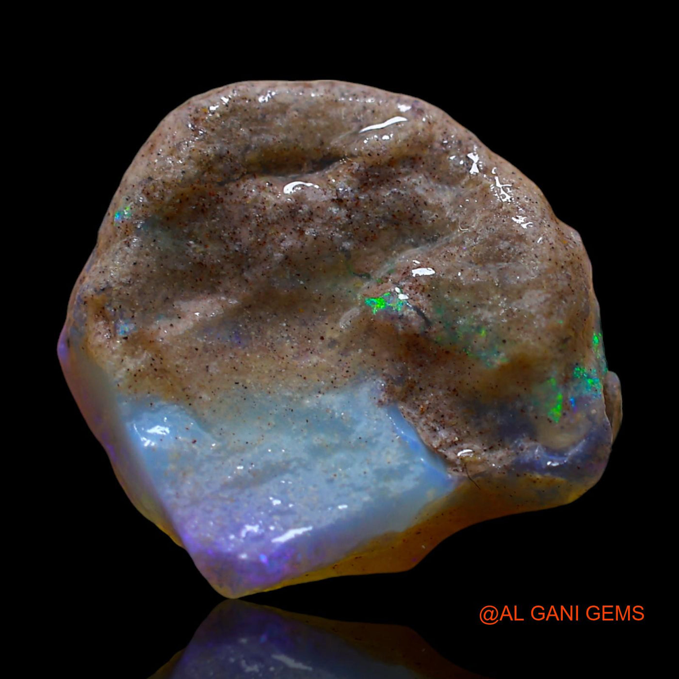 Natural Fire Opal Gemstone 8.00 Cts Loose Fancy Rough From Australia 18x15x6 mm RD-793