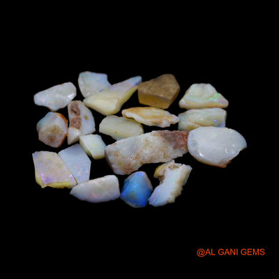 39.00 Cts Unheated Australian Fire Opal Loose Gemstone Fancy Rough Natural 18 Pcs Wholesale Lot 7X7 TO 7X25 MM RD-7