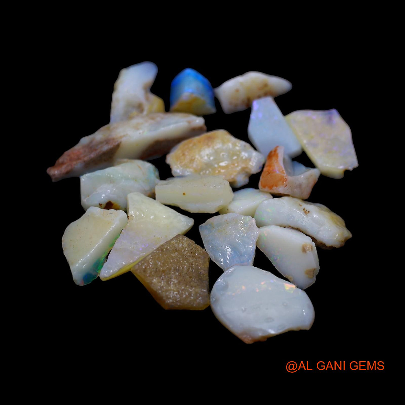 39.00 Cts Unheated Australian Fire Opal Loose Gemstone Fancy Rough Natural 18 Pcs Wholesale Lot 7X7 TO 7X25 MM RD-7
