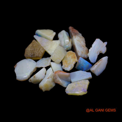 39.00 Cts Unheated Australian Fire Opal Loose Gemstone Fancy Rough Natural 18 Pcs Wholesale Lot 7X7 TO 7X25 MM RD-7