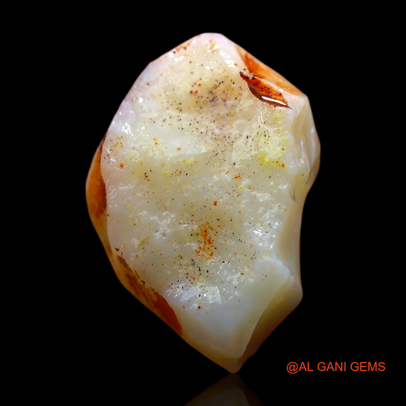 Natural Fire Opal Gemstone 7.00 Cts Loose Fancy Rough From Australia 18x12x5 mm RD-800