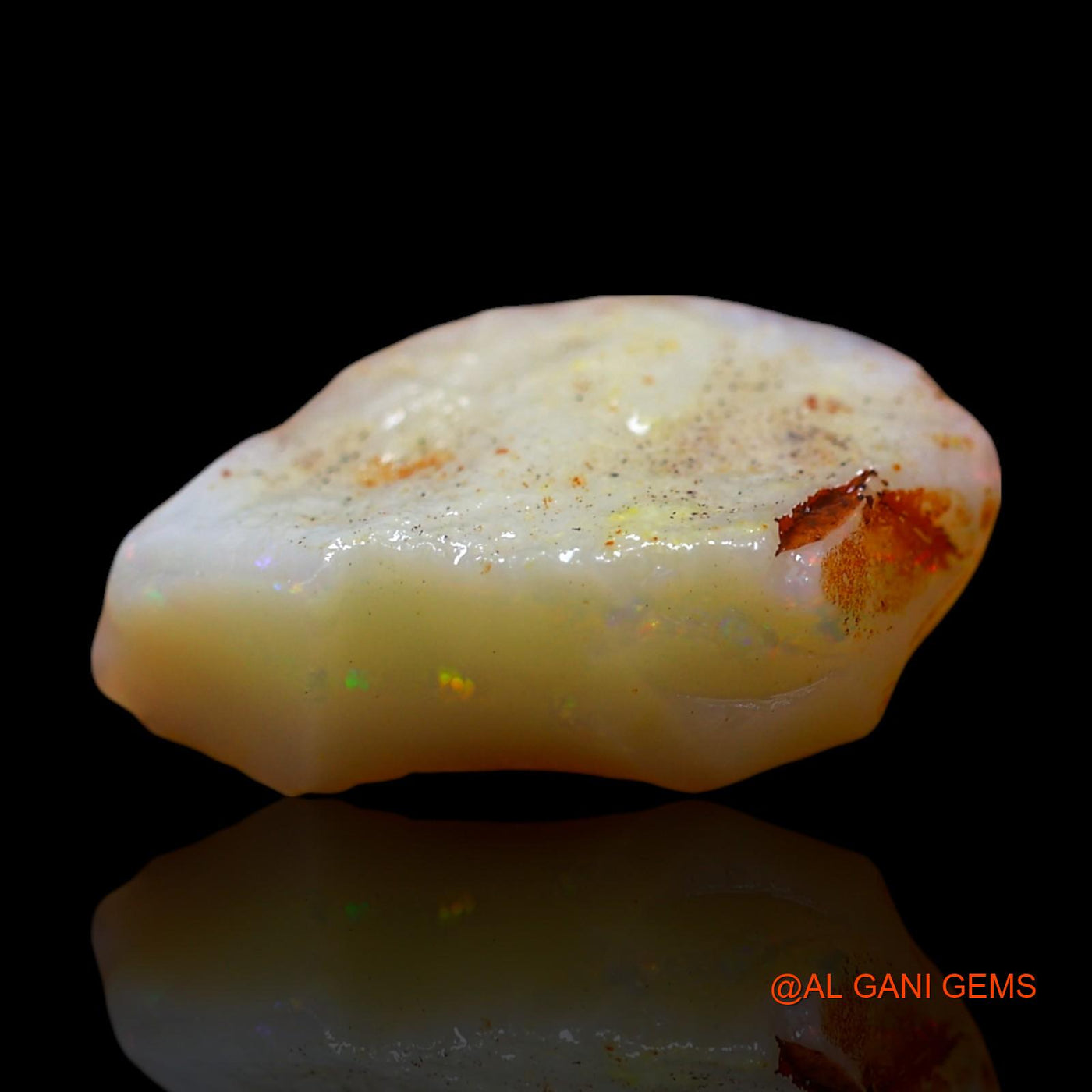 Natural Fire Opal Gemstone 7.00 Cts Loose Fancy Rough From Australia 18x12x5 mm RD-800