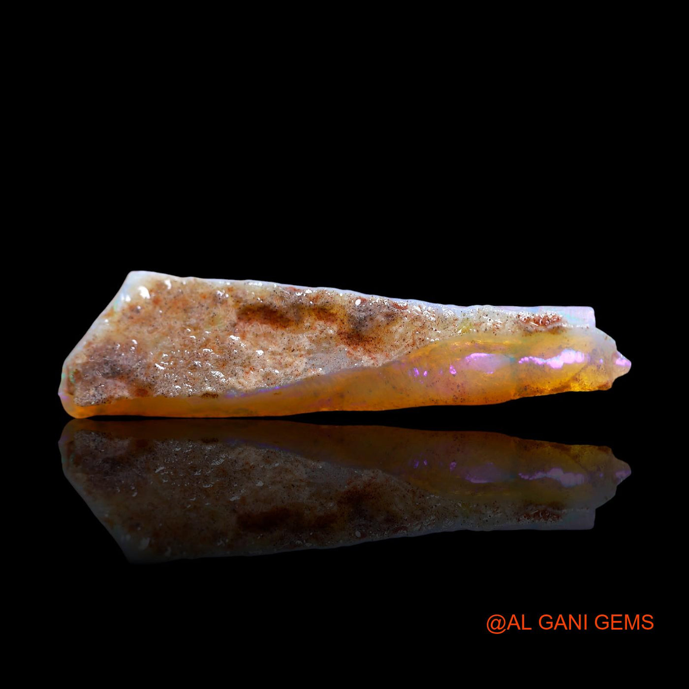 7.00 Cts Unheated Australian Fire Opal Loose Gemstone Fancy Rough Natural 37x10x3 mm RD-801