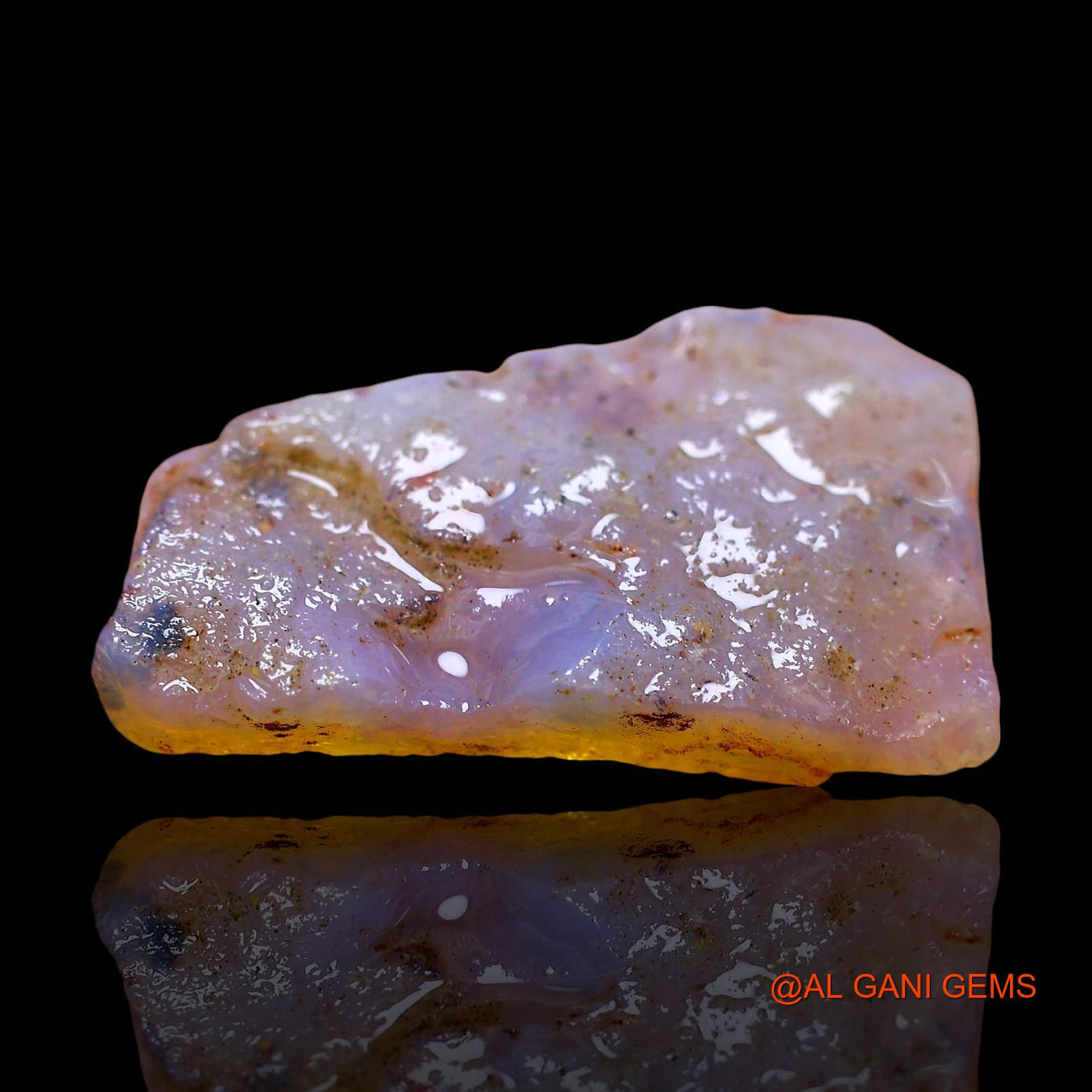 Natural Untreated Fire Opal Loose Gemstone Fancy Rough From Australia 11.00 Cts 25x17x4 mm RD-803