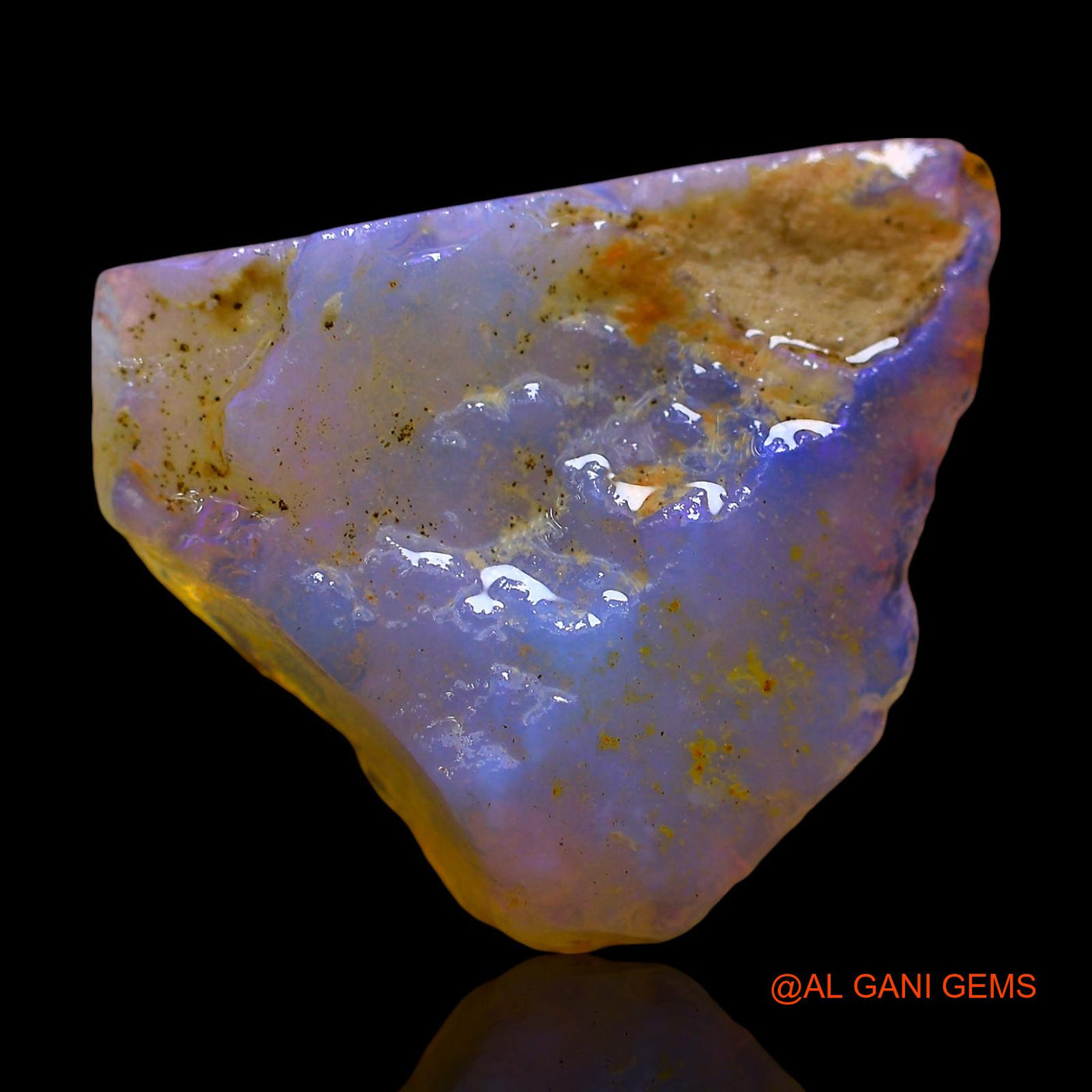 Natural Untreated Fire Opal Loose Gemstone Fancy Rough From Australia 13.00 Cts 21x18x8 mm RD-809