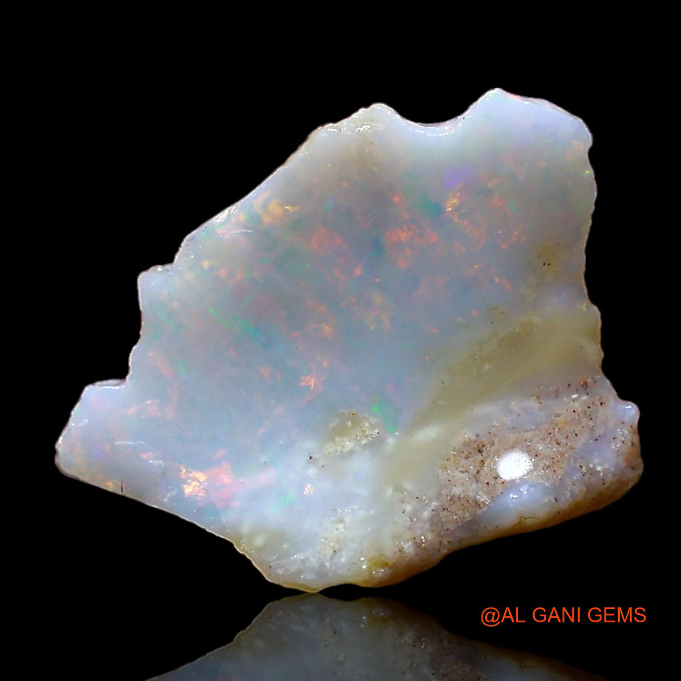 Natural Untreated Fire Opal Loose Gemstone Fancy Rough From Australia 2.00 Cts 13x10x4 mm RD-80