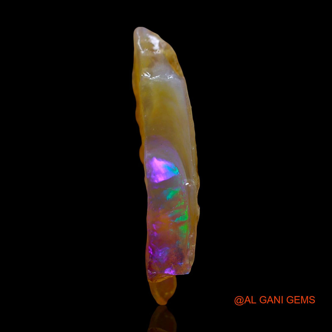 Natural Untreated Fire Opal Loose Gemstone Fancy Rough From Australia 8.00 Cts 24x11x5 mm RD-818