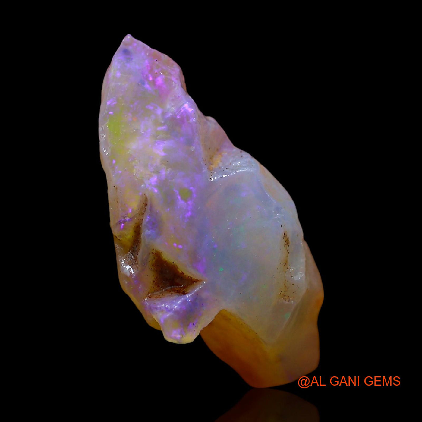 Natural Fire Opal Gemstone 8.00 Cts Loose Fancy Rough From Australia 22x13x9 mm RD-837