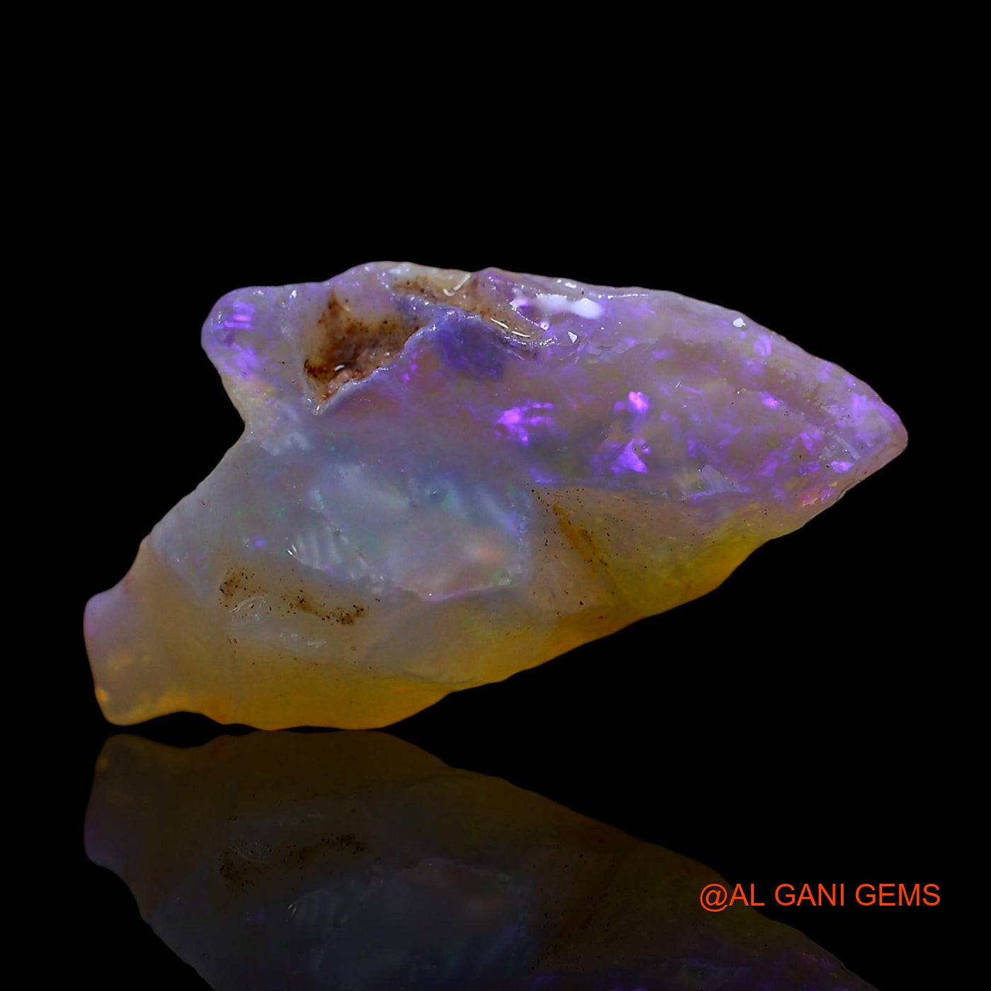 Natural Fire Opal Gemstone 8.00 Cts Loose Fancy Rough From Australia 22x13x9 mm RD-837