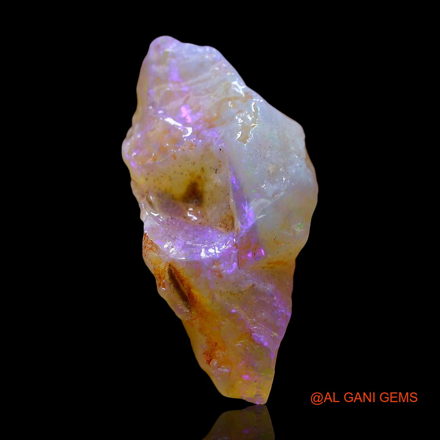 Natural Fire Opal Gemstone 8.00 Cts Loose Fancy Rough From Australia 22x13x9 mm RD-837